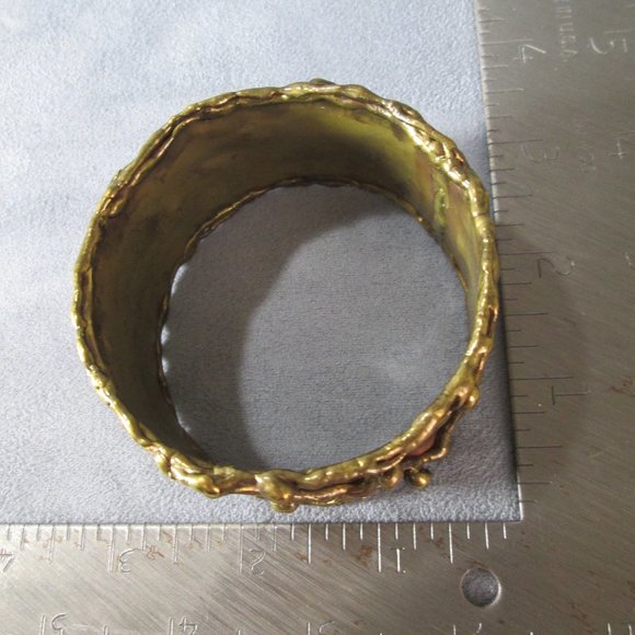 Molten Metal Bronze Bracelet Liquid Lightning Cuff - Picture 8 of 8